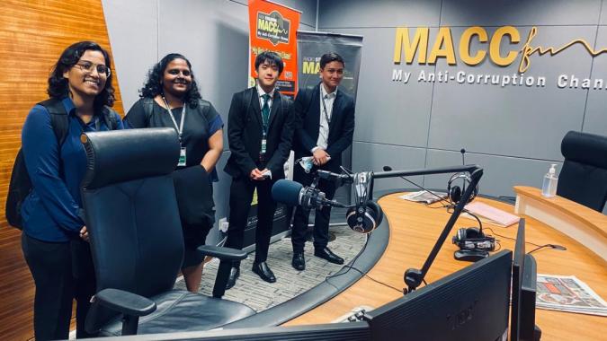 Our interns Nandini, Oleermathi, Lip Foo and Hakimi during our visit to the Malaysian Anti-Corruption Commission (MACC).